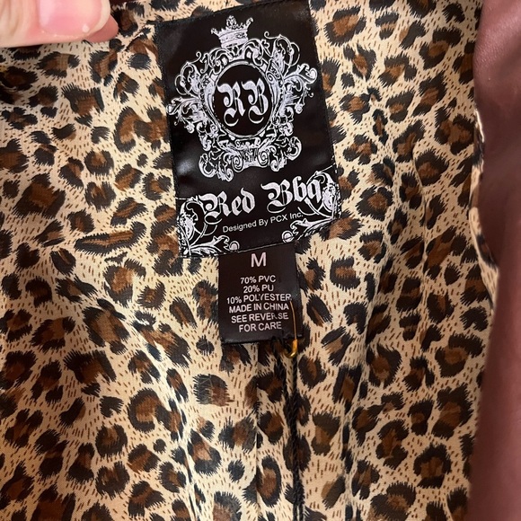 Women’s Faux Leather Jacket Rust/Chestnut/Gorgeous Rich Looking Jacket - Picture 8 of 11